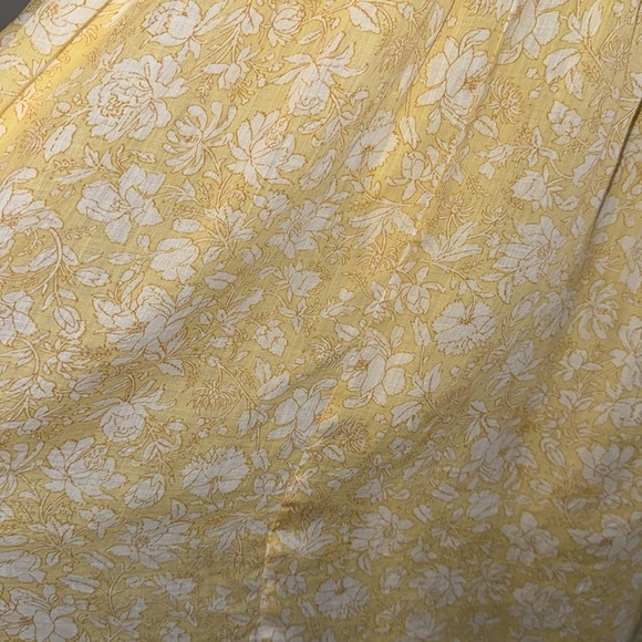 J Crew Yellow Floral V Neck Dress SZ XL - Picture 3 of 11